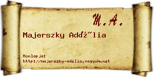 Majerszky Adélia névjegykártya